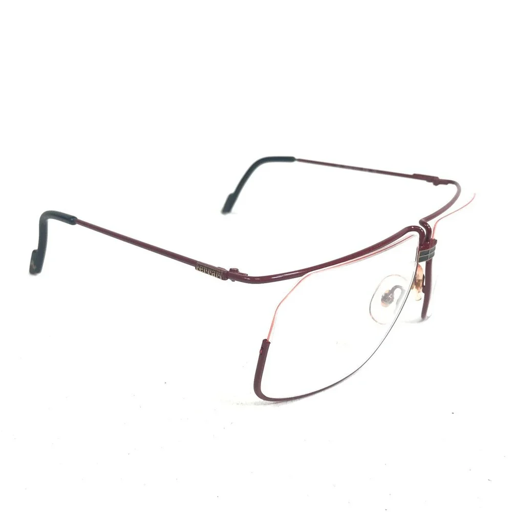 Ferrari F18 580 Eyeglasses Frames Red Square Oversized Half Rim 62-14-140
